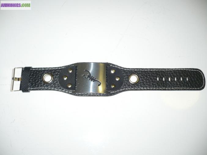 Bracelet cuir scorpion