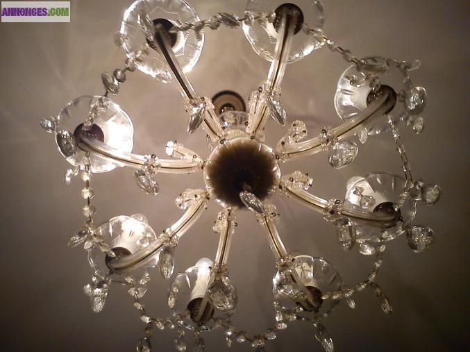 Lustre cristal et pampilles