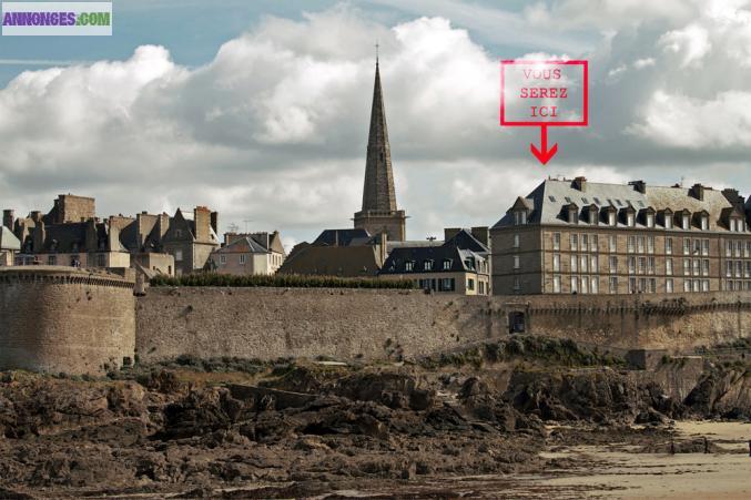 Vue mer au cœur de la vieille citée Malouine