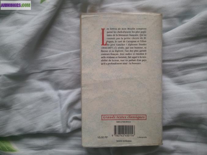 Lettres de mon moulin d'alphonse daudet