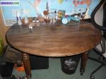 Table en bois ronde - Miniature