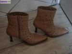 Boots femme cuir t 38 - Miniature