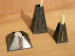 Bougeoirs pyramides volcans - Miniature