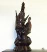 	 statuette bois deesse indonesienne en bois de bali, suar  - Miniature