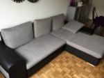 Canapé d'angles gris et noir - Miniature