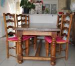 Table chêne massif + 6 chaises - Miniature
