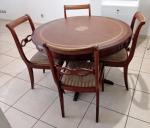 Table merisier tres bon etat avec ses 4 chaises  - Miniature