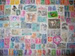 Lot de 200 timbres differents de france obliteres - Miniature