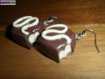 Boucles d'oreille chocolat - Miniature