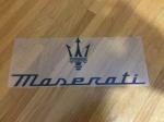 Maserati logo patch flocage flex noir-23.5 cm par 9 cm - Miniature