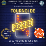 Tournoi de poker texas hold'em caritatif - 22 mai 2022 - Miniature