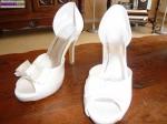 A vendre: chaussures de mariage femme satin ivoire taille :... - Miniature
