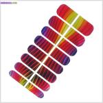 Set de manucure design - stickers / autocollants arc en ciel - Miniature