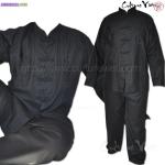 Pyjama homme soie sauvage noir dragon - Miniature